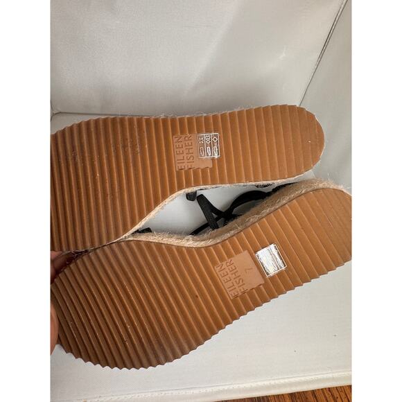 EILEEN FISHER Wanda Tumbled Nubuck Espadrille SIZE 7 - Picture 4 of 7